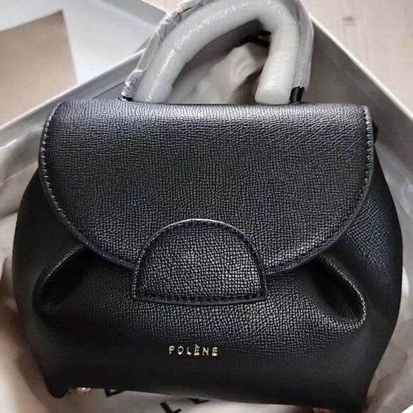 Polene Shoes - POLÈNE Black Leather Shoulder Bag